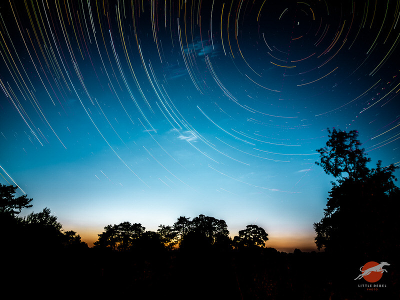 Star trails over the countryside near Wallingford, Oxfordshire, photographed by Little Rebel