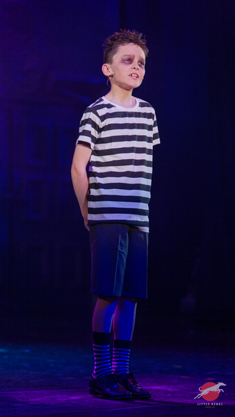 Pugsley Addams performing in Upstagers’ The Addams Family musical
