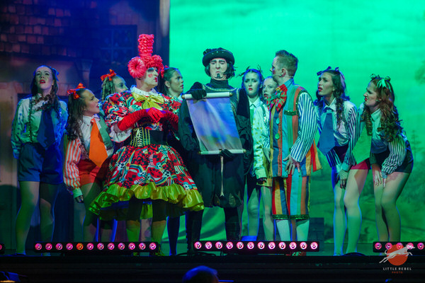 The Queen’s proclamation scene in Upstagers’ Snow White pantomime